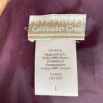 Coldwater Creek Velvet Jacket Lace Collar Purple Women Button Up Victorian Size Large Delicate Photo 6