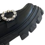 ALOHAS EUC  Leather Trailblazer Crystal Loafers Black Size 6 Photo 9