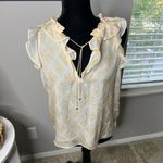Intermix ‎ MARIBELLE Paisley silk tank yellow floral small Photo 8