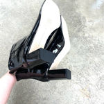 Good American NEW  Black Patent Leather Heeled Bootie Heel Size 11 Photo 7