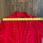 Rafaella  Red Cardigan with Stud Accents Photo 6