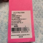 Lilly Pulitzer Palmita Stretch Shorts Scalloped Succulent Blue Sz 2 New NWT $70 Photo 3
