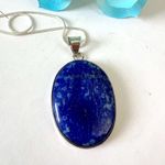925 Sterling Silver Blue Lapis Lazuli Necklace Handmade Gemstone womens Jewelry Photo 7