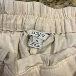 J.Crew Cream Baggy Wide Leg‎ Linen Blend Tie Front Womens Pants Sz 10 Photo 2