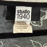 Studio 1940  L Dress Black Pink Floral Polyester Stretch Cottagecore Romantic Photo 3