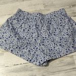Apiece Apart  High Waist Floral Blue Shorts Size Large Photo 7