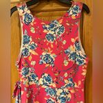 Gilli Maternity Bright Pink Floral Faux Wrap w/Tie Stretchy Maxi Dress‎ Sz Small Photo 8