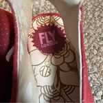 Fly London Yala perforated leather wedge peep-toe sandals in red 38 Photo 5