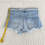 American Eagle  HR Button Fly Cutoff Braided Denim Shorts - Light Wash - 2 Photo 5