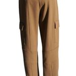Cache  Olive Tan Slim Leg Cargo Pant Ankle Zipper New Stretch Dress Up $98 NWT Photo 2