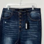 Risen [] Claire Dark Wash High Rise Denim Cutoff Bermuda Shorts Button Fly Sz 2XL Photo 3