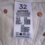 MOTHER Denim The Looker Crop White Jeans Photo 7