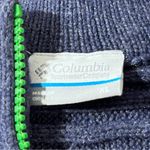 Columbia  Blue Cowl Neck Sweater with Green Zipper Photo 6