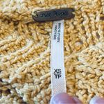 Free People  Womens Size XS‎ Yellow Oversized Knit Sweater V-neck Boho *FLAWED* Photo 1