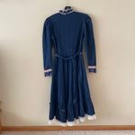 Gunne Sax 70s vintage calico denim midi prairie dress Photo 2