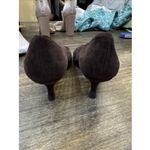 Stuart Weitzman Women Brown Suede Buckle Heeled Pumps Loafers Size 9M Kitten Photo 3