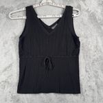 Banana Republic  Sweater Vest Black Top Drawstring Cinched Fairy Grunge Large Y2K Photo 1