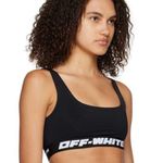 Off-White NWT Black and White Logo Nylon Sport Bra Size 40 Photo 0