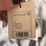 Theory - Matte Twill Button Shirt in Mist Blue Sz S Photo 8