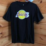 Fanatics BLACK/YELLOW LA LAKERS LEBRON JAMES LOGO SPELL-OUT GRAPHIC TEE Photo 0