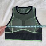 DKNY Black & Green Seamless Tank Padded Sports Bra Photo 5