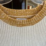 Cozy Cropped Sweater Freshman Acrylic Knit Crochet Gold Beige Brown Multiple Size XL Photo 3