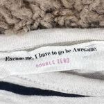 Double Zero Women's L Black & White Striped Short Sleeve T-Shirt Photo 3