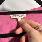 Chicosoleil France Pink Swiss Dot Long Sleeve Puffy Coquette Buttons Blouse Sz M Size M Photo 3