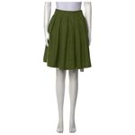 EUC Francis Valentine Women’s Green Wool Pleated Skirt Size Large Photo 3