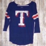 MLB Texas Rangers 3/4 Sleeve Baseball Tee Size XS Photo 3