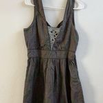 Free People Grey A-Line Dress Criss-Cross Back Size 12 Photo 0