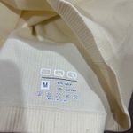 OQQ Ribbed Long Sleeve Cropped Top Cream M Scoop Neck Size M Photo 2
