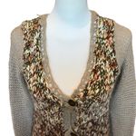Free People Sweater Cardigan Size XS Boho Grandmacore Hippie Indie Brown Crochet Photo 5