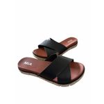 MIA Elissa Slide Sandal 7.5 Black Crisscross Open Toe Photo 6