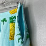 Talbots RSVP by  NEW Blue Pineapple Tropical Midi Flare Pleated Skirt Size 12 Photo 6