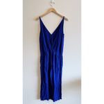 Ba&sh  Blue Faux Wrap Cropped Wide Leg Combinaison Flata Jumpsuit Photo 3