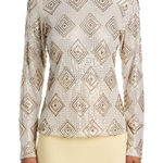 AQUA  Sequin‎ Embellished Top Mock Neck Party Sparkle XXL‼️REVIEW PHOTOS‼️ Photo 0