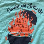 Comfort Colors AOPi Alpha Omicron Pi Smoke Out Arthritis T-Shirt Teal Large NWOT Photo 3
