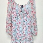 Altar'd State Next Up Junior 13/14 Long Sleeve Floral Smocked Boho Babydoll Mini Dress Fairy Photo 0