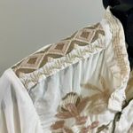 Johnny Was NWOT  Embroidered White Cupra Top Zip Up Jacket Bohemian Size S Photo 5