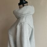 J.Crew Houndstooth Turtle Neck White Gray Sweater Size Large Photo 8