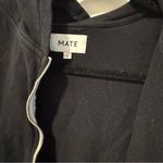 Mate the Label  Lewis Jet Black Cropped Hoodie Zip Up Sweatshirt | L Photo 2