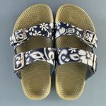 Birkenstock Birkis Arizona Blue Floral Hawaiian Waterproof Rubber Sandals Photo 6