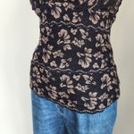 Y2K Karen Kane Black Nude Floral Stretch Lace Halter Top Lined Padded M Size M Photo 2