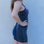 Guess New Women’s Demin Remix Bustier Dress sz S Photo 3