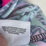 Cappagallo Dress Shift Stretchy Slinky Floral Tropical 3/4 Pink Blue Green Gold Size L Photo 12