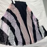 Gracia Black and Lavender pleated Maxi Skirt NWT Photo 8