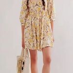 Free People Western Bohemian Dainty Lola Dress Banana Ivory Medium NWT Photo 0