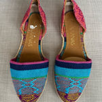 Anthropologie Blue and Pink Espadrille Shoes with Vibrant Style Photo 0