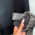 Theory  Long Sleeve Knit Tweed Combo Mini Dress Black Multi Photo 9